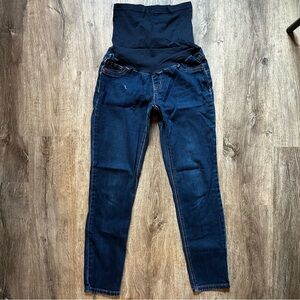 Indigo Blue Women's Maternity Skinny Over the Belly Jeans